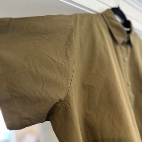 Women's Brown Button-Up Blouse - Picture 8 of 11